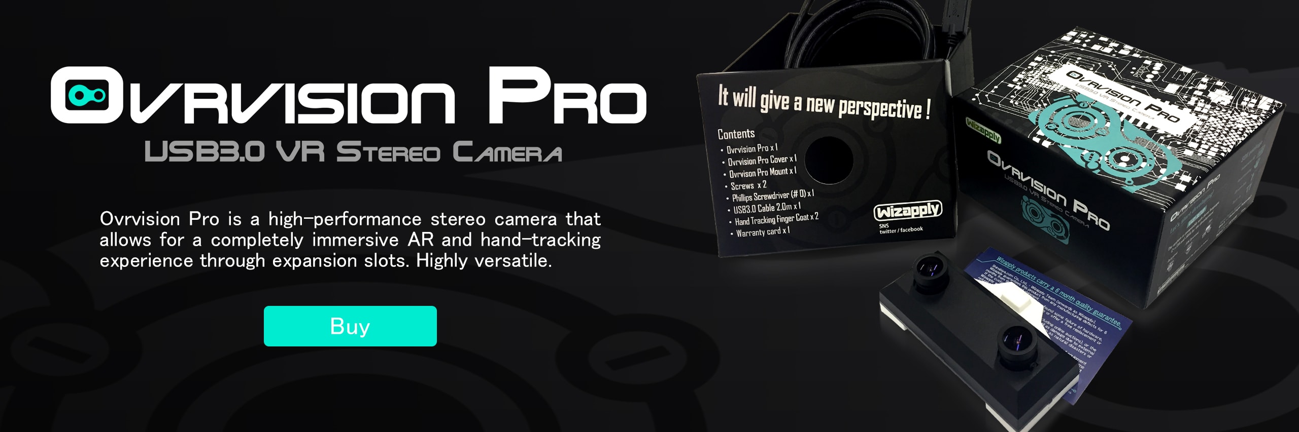 Ovrvision Pro | USB Open-Source Stereo Camera for AR/VR and Robot